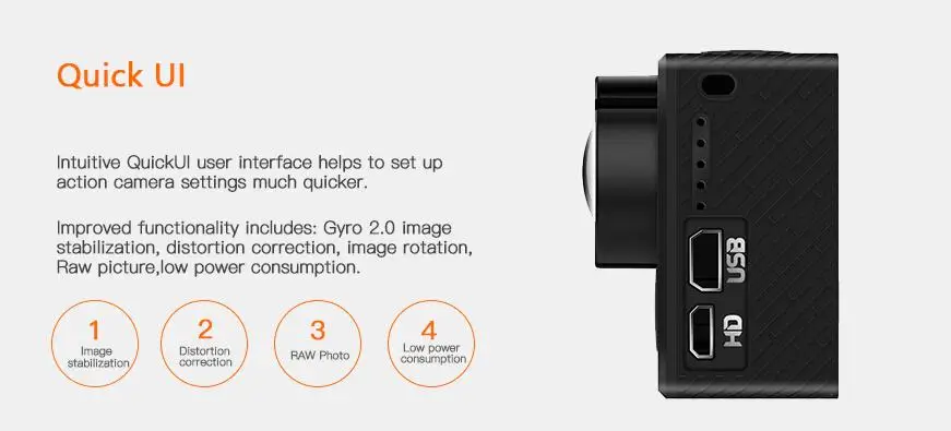 In Stock Hawkeye Firefly 8SE Action Camera With Touchscreen 4K 30fps 170 Degree Super-View Bluetooth FPV Sport Action Cam