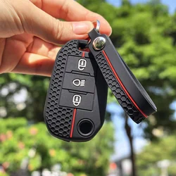 Premium Silicone Car Key Case with Keychain Attachment (B)