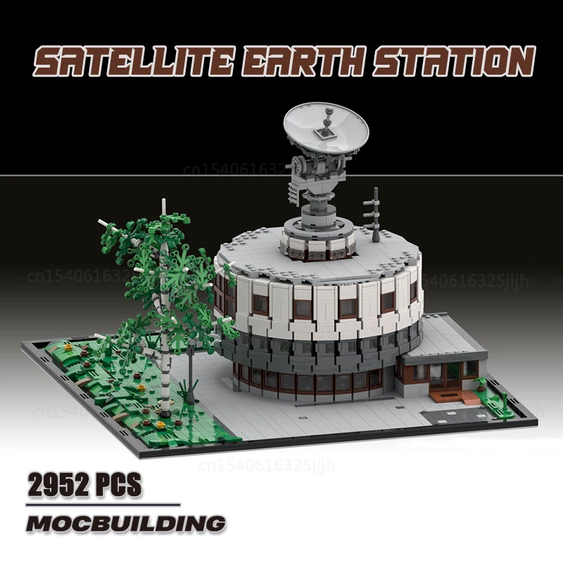 

Space MOC Building Block Satellite Earth Station Technology Bricks Science Creative Model DIY Assembly Toys Collection Gifts