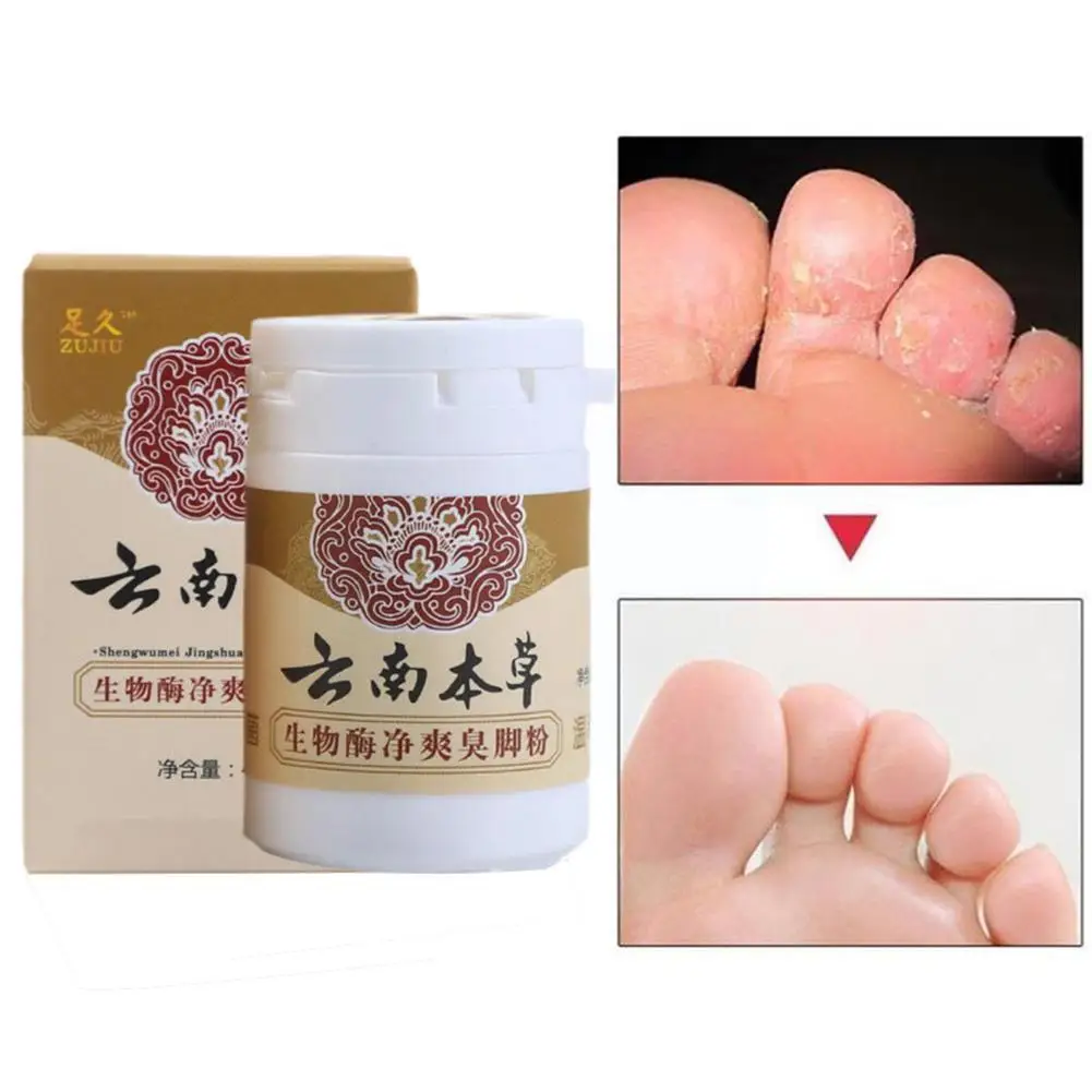 40g Herbal Anti-fungal Foot Powder Antibacterial Deodorant Itch Foot Antifungal Powder New Sweat Odor Anti Care herbal foot cream