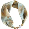 Printed Silk Women's Head Scarf Breathable Comfortable Fabric Shawl Scarf for Daily Casual Shopping Dating Wear 6