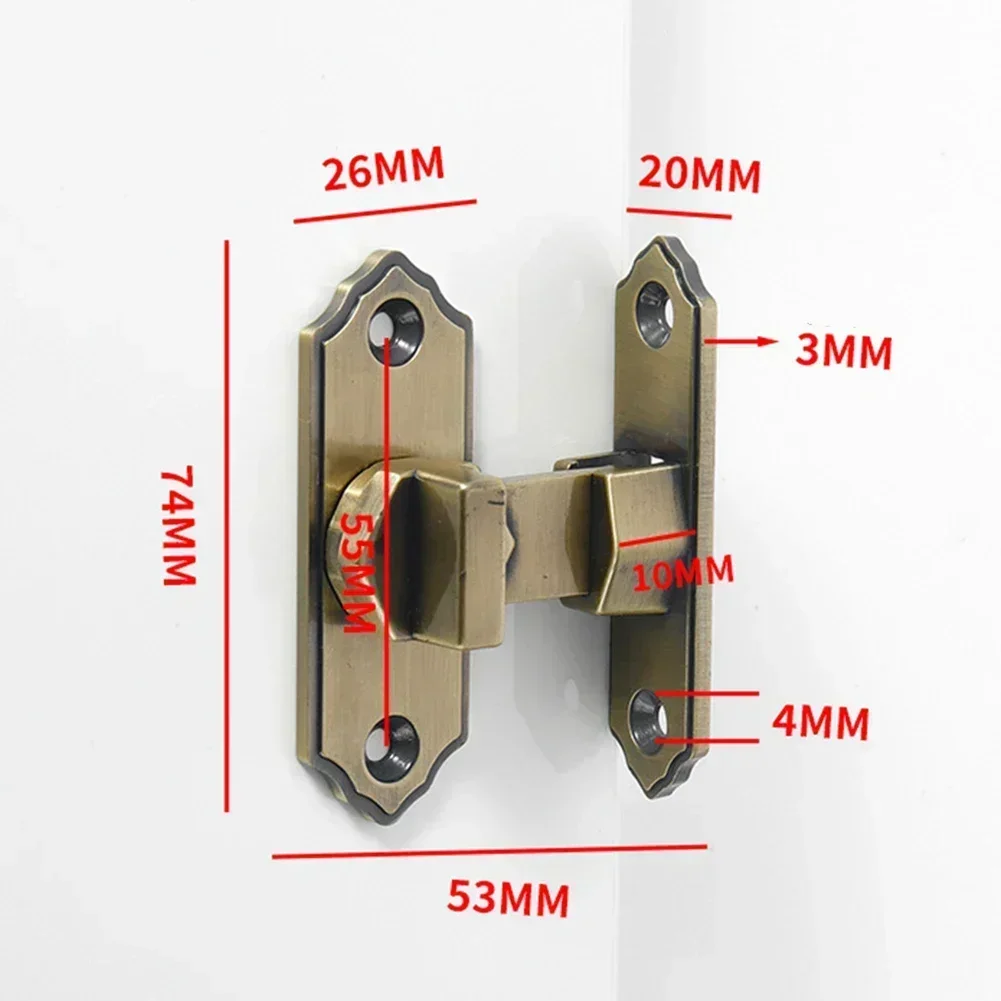 Door Latch Left And Right 90 Degree Sliding Door Latch Lock Toggle Cabinet Closet Right Angle Hardware