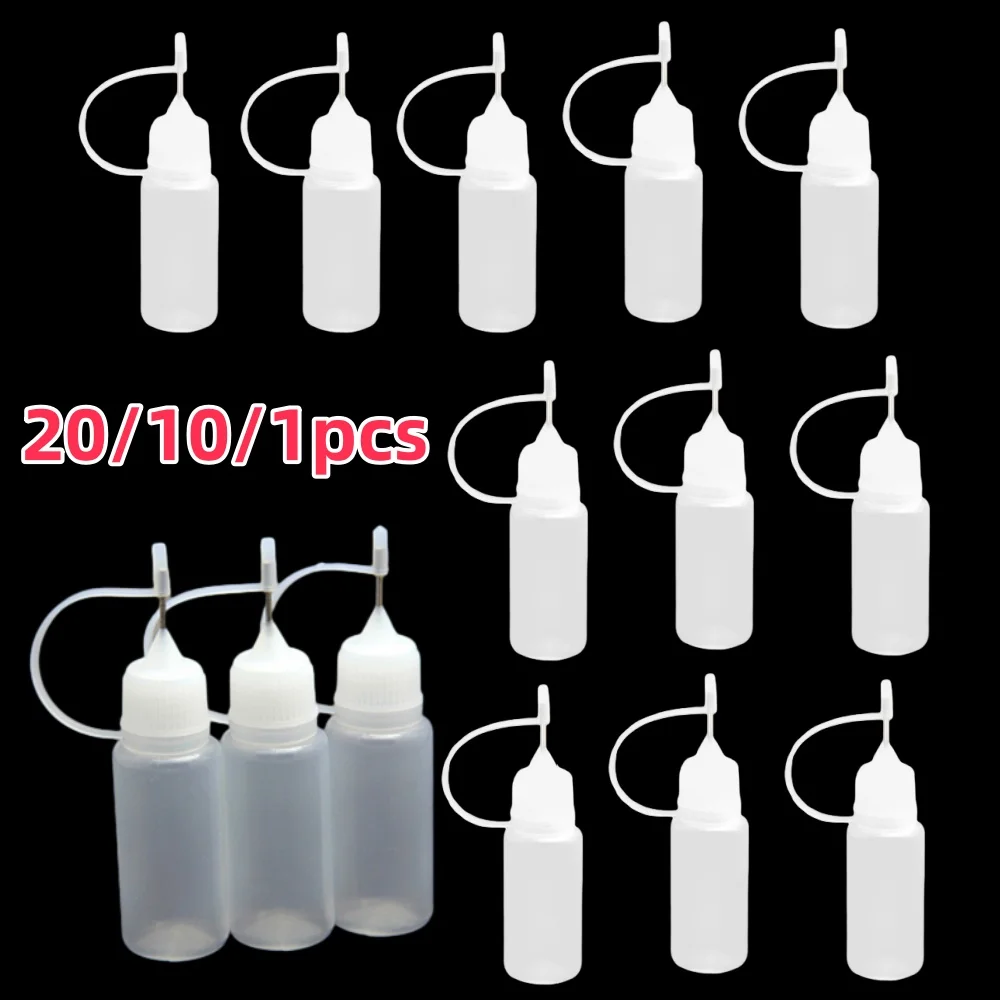 Refillable glue applicator bottle 1-20PCS lengthened needle tube 10ml