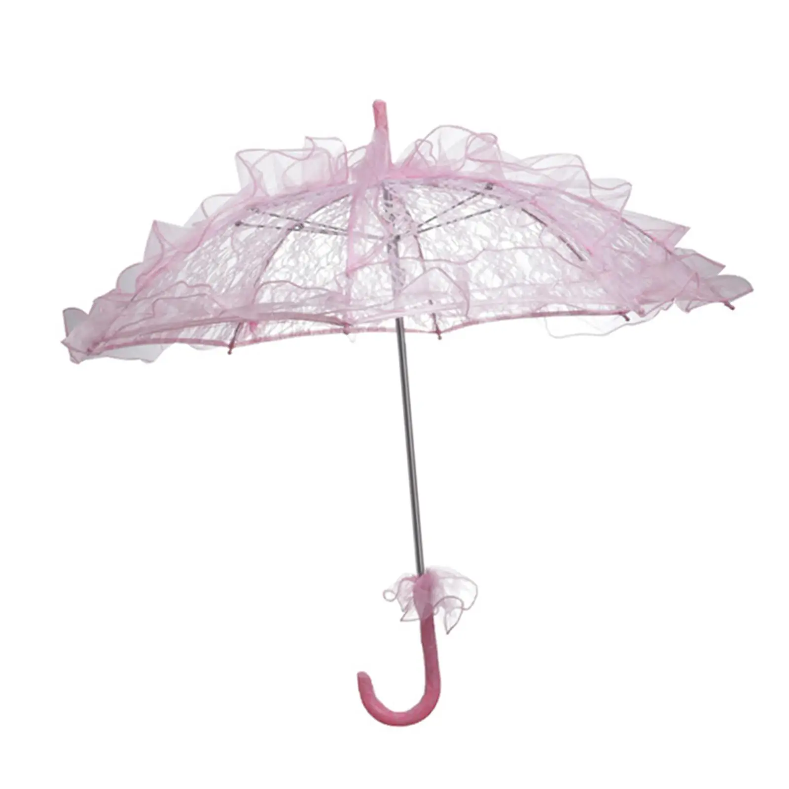 Handmade Lace Umbrella Romantic Vintage Wedding Flower Bridal Parasol Costume Women Dancing Photography Stage Performance