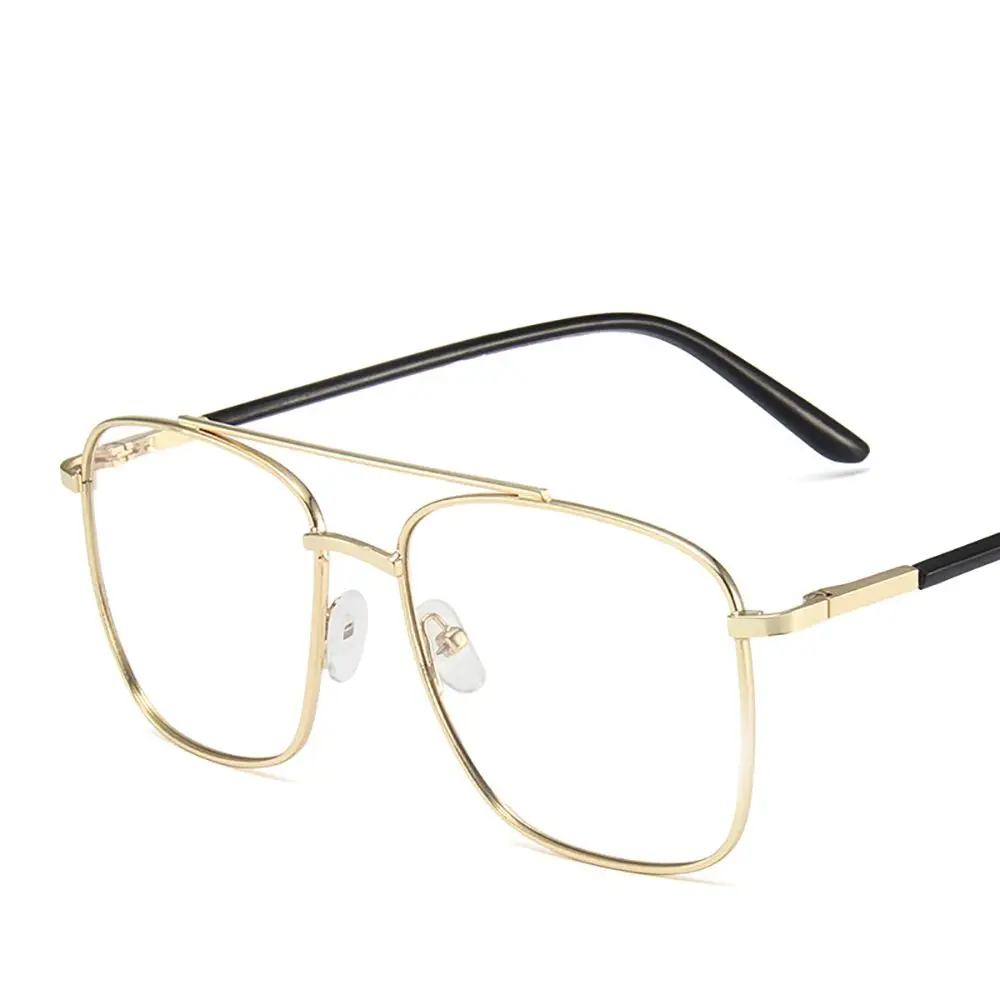 Men's Clear Lens Blue Light Blocking Metal Frame Glasses