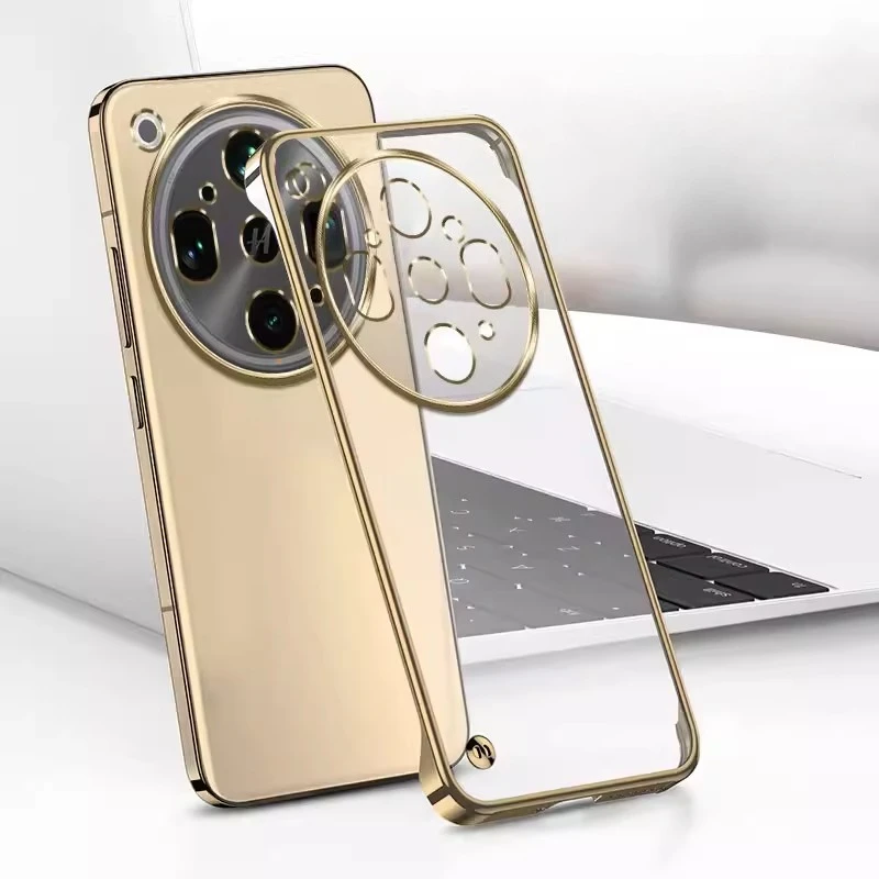 Ultra Plating Frameless Slim Transparent Hard Bumper Phone Case