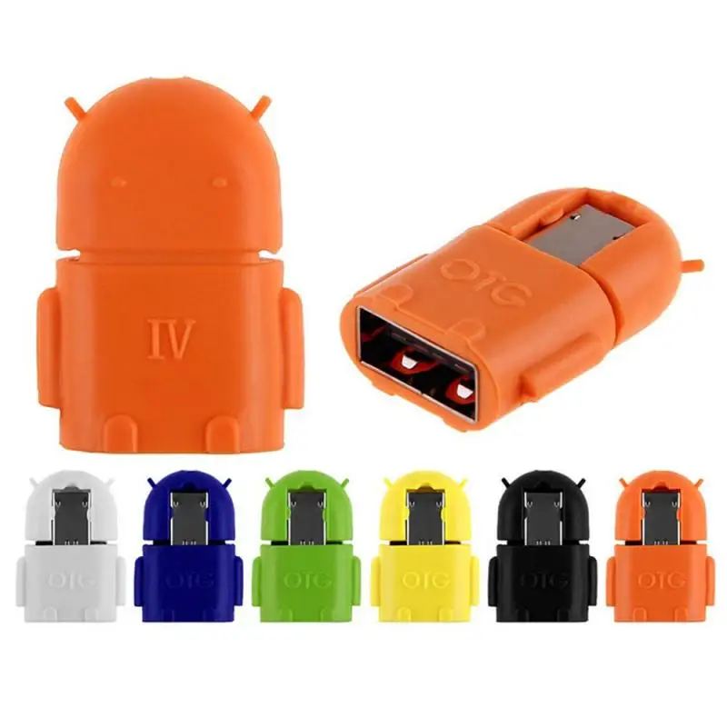 안드로이드 OTG 로봇 변환 헤드, USB 태블릿, 휴대폰, U 디스크 연결, V8 카드 리더, 휴대용 케이블, USB 어댑터, 1PC, 신제품