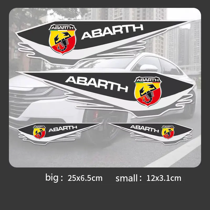 

For Abarth series Pista 500 500C 500S 595 695 124 Car stickers cover scratches, waterproof and sunscreen front bumper stickers