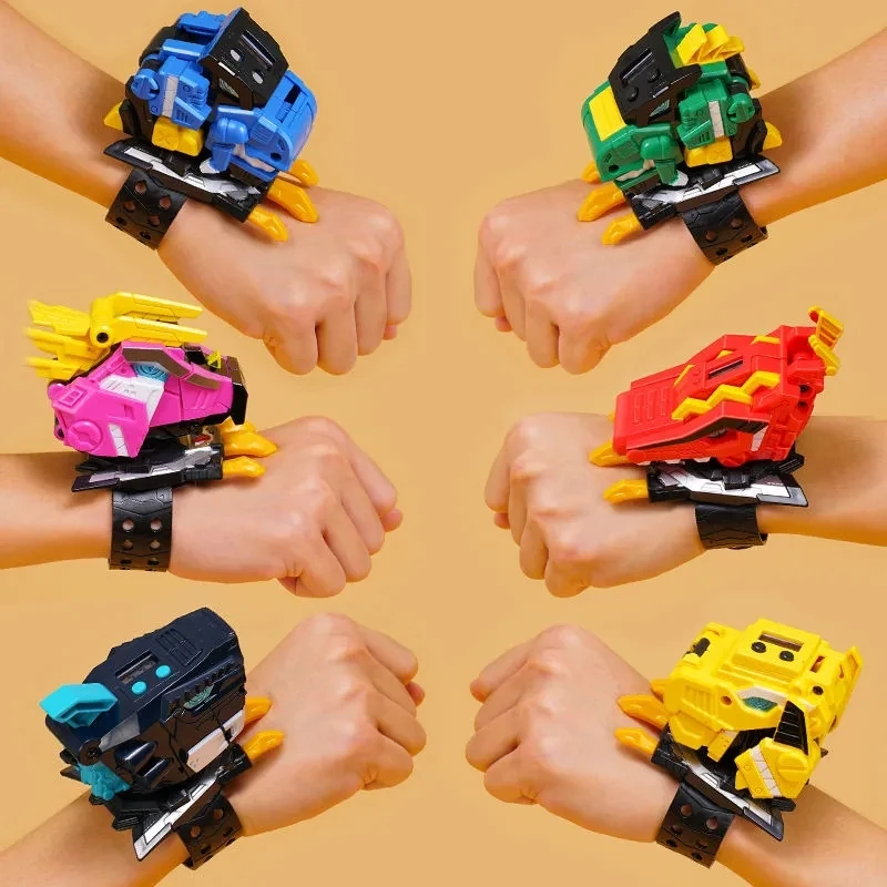 

Genuine Mini secret service watch toy boy mecha deformation robot super dinosaur power