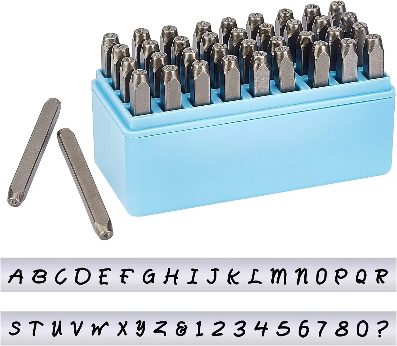 1Set 36PCS 6mm Letter and Number Metal Stamp Uppercase Punch Metal ...