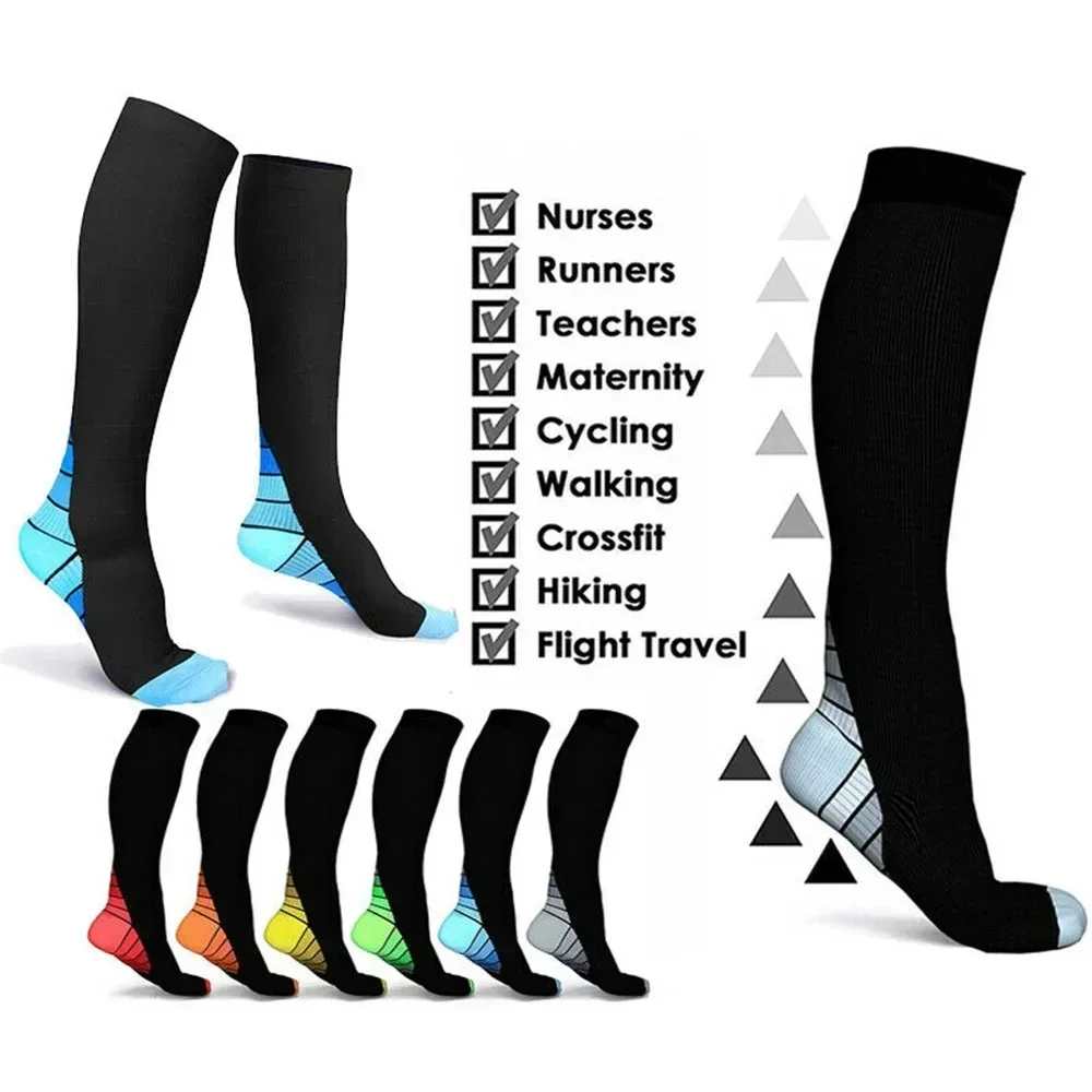 1Pair Compression Socks Men Women 20-30 mmHg