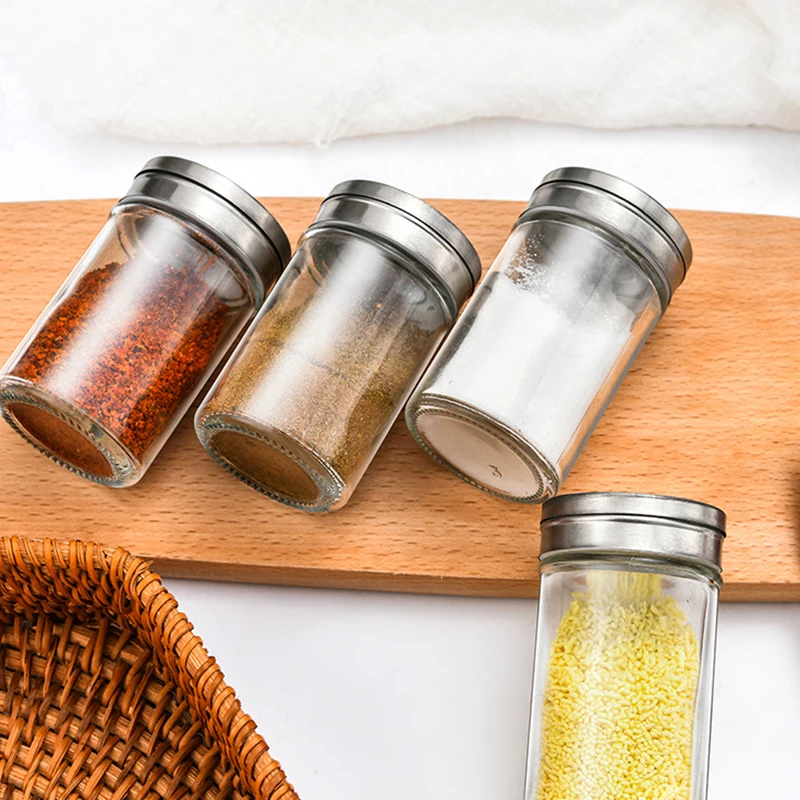3oz Glass Spice Jars Kitchen Seasoning Bottle for Herbs Spices Paprika Salt Sugar 1pcs