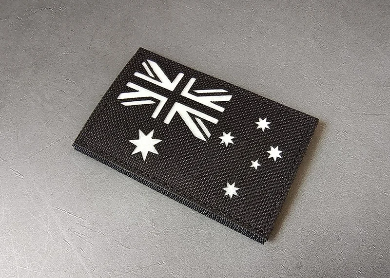 Australien Flagge Reflektierende Patches Bestickt Militärische Taktische Patch Abzeichen Applique Haken Patch Für Kleidung Rucksack Zubehör – Detail 3
