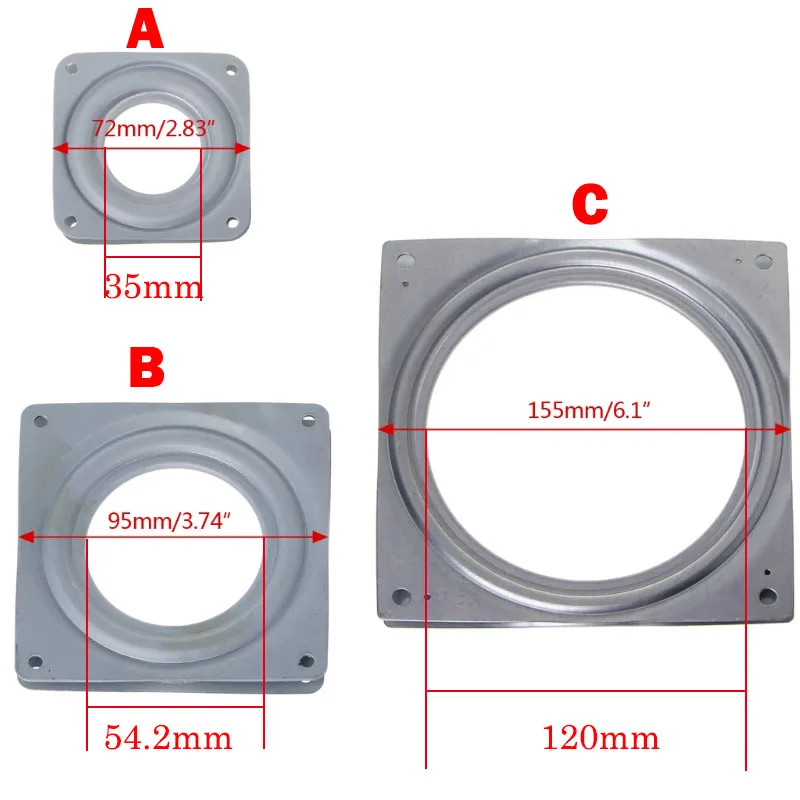 Rotating Display Stand Rotating Turntable Plate New Square Lazy Susan 360 degree Rotating Rolling Bearing Turntable 300 lbs Bearings Plate