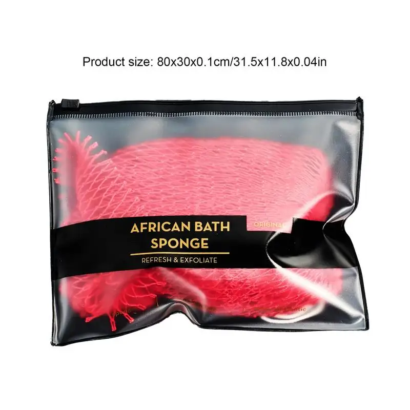 African Net Cloth Reusable Net Sponge Body Exfoliator Reusable Bath Sponge Washcloth African Scrubbing Long Net Rag Shower 6