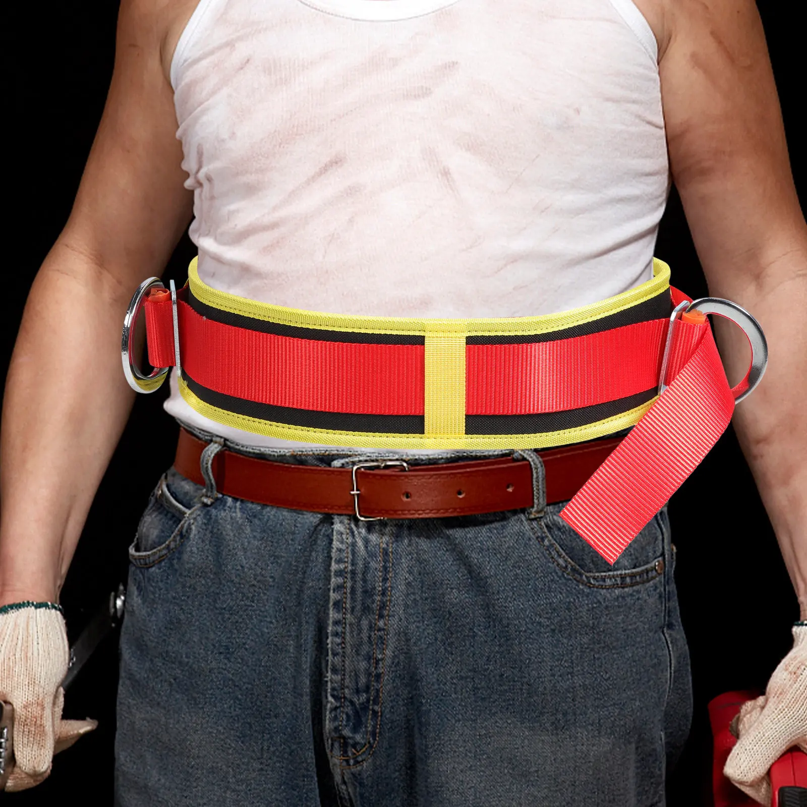단일 허리 안전벨트, 고강도 통기성, 산업 유지보수, 건설, 등반, 야외 안전에 적합