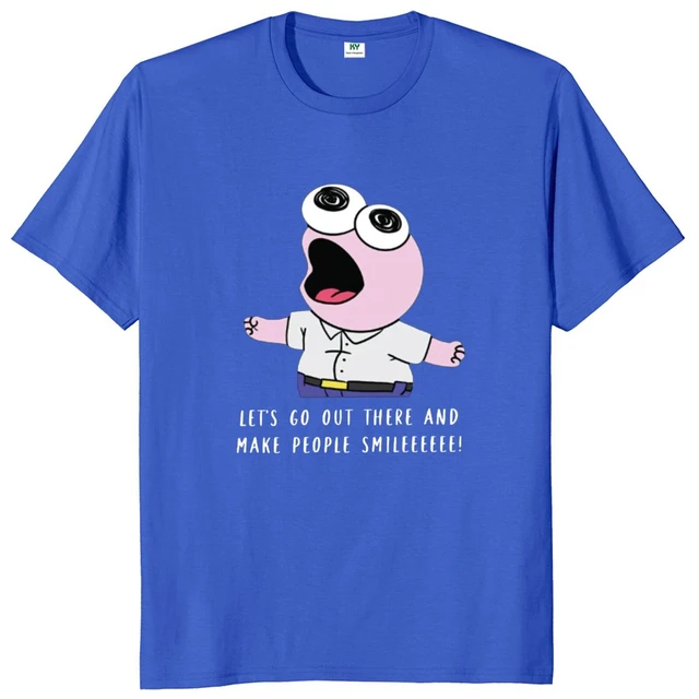 Smiling Friends Characters T-shirt Funny Anime Adult Cartoon Fans Men  Clothing Soft Summer 100%