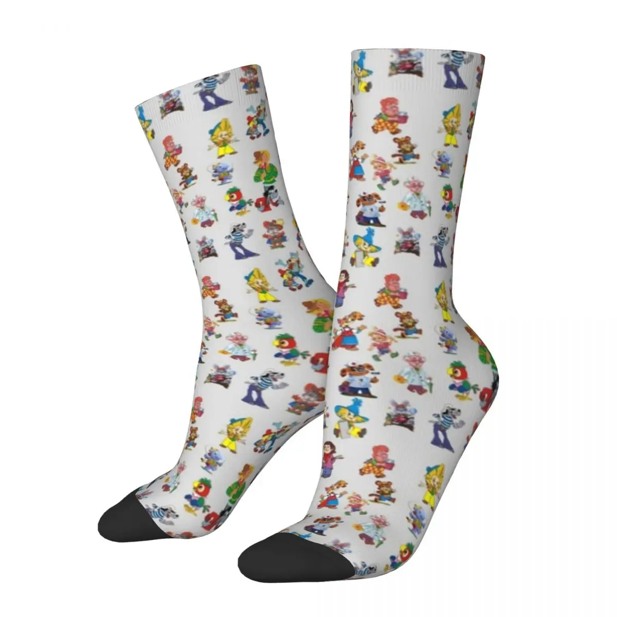 

Harajuku Characters From Russian Cartoons Basketball Socks Polyester Crew Socks for Unisex Non-slip