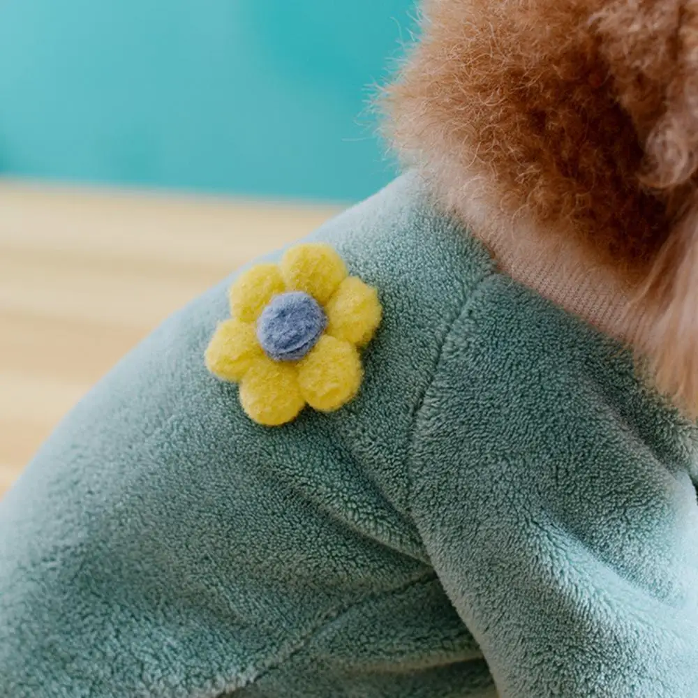 Vest Shirt Sweater Winter Warm Plush Two-legged O-neck Dog Puppy Pet Clothes