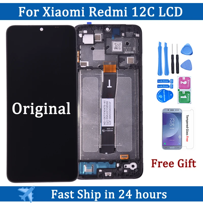 

6.71 inches Original For Xiaomi Redmi 12C LCD Display With Touch Screen Digitizer Replacement Phone Parts Assembly