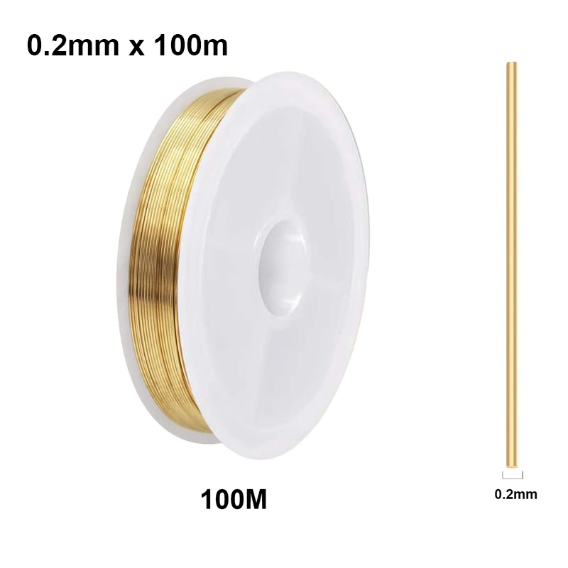 Premium Multi-Gauge Soft Brass Wire Coil - 1-100m Lengths