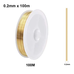 Premium Soft Brass Wire - Ultra - Fine, Versatile, High - Quality Metal Wire (1 - 100m) (0.2mm 100m)