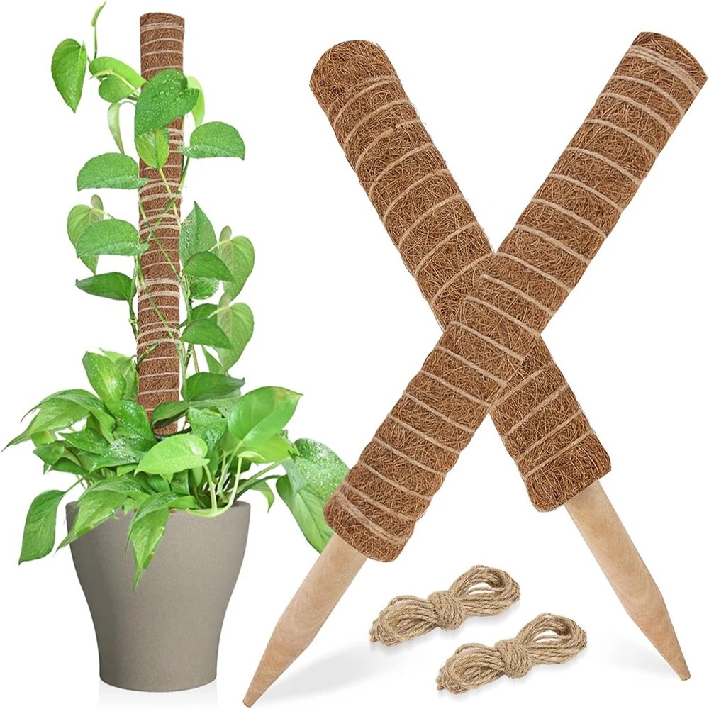 30cm/40cm/50cm Moss Totem Pole for Plants Monstera 2 Pcs for Climbing Indoor Potted Plants moss pole for plants