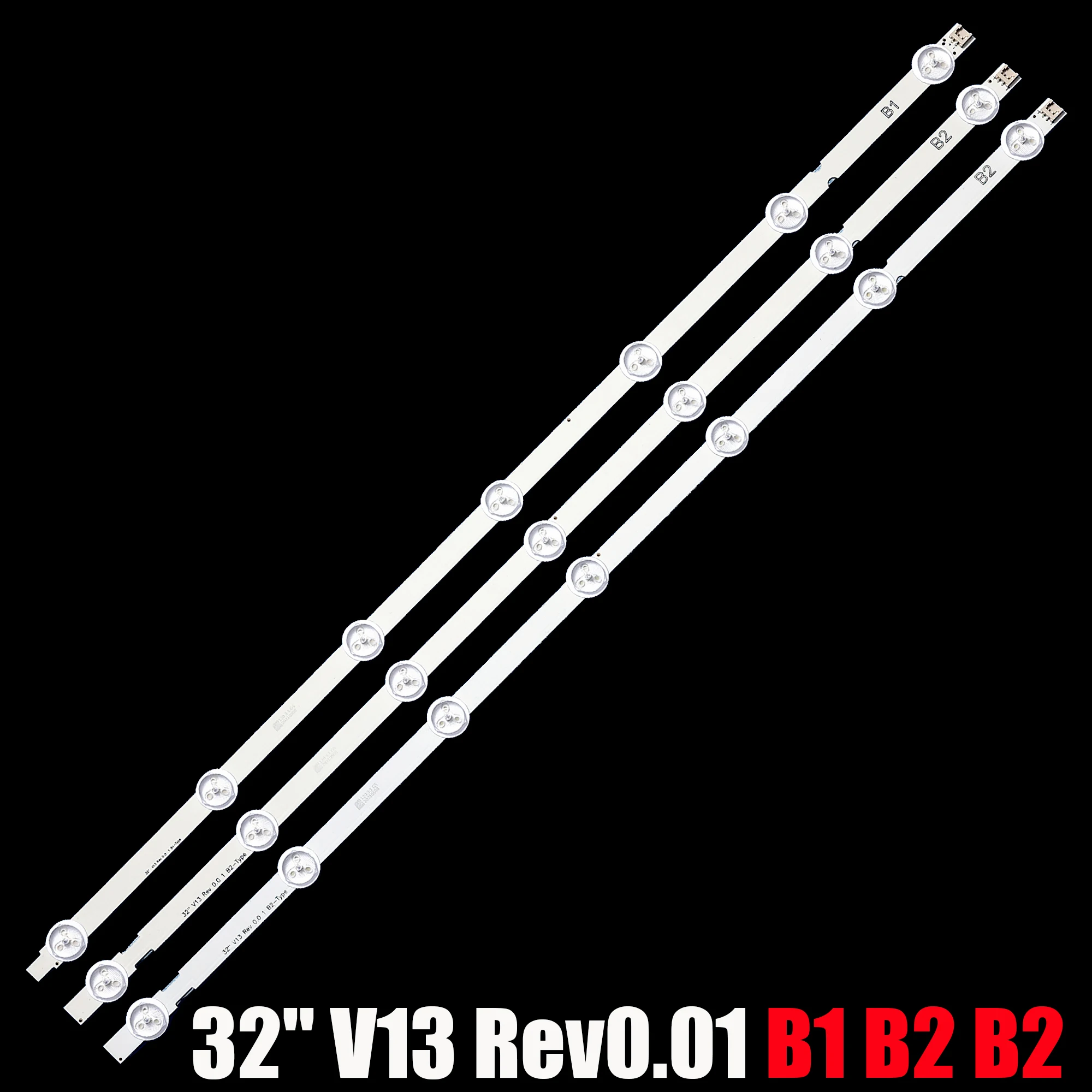 Tiras de Luz de Fundo Led para lg 7leds 32ln541u 32ln541uu 32ln541uu 32ln542v 32ln548c 32ln549c 32ln5707 32ln570r 32 15 Kit 45 Pcs - Imagem 5