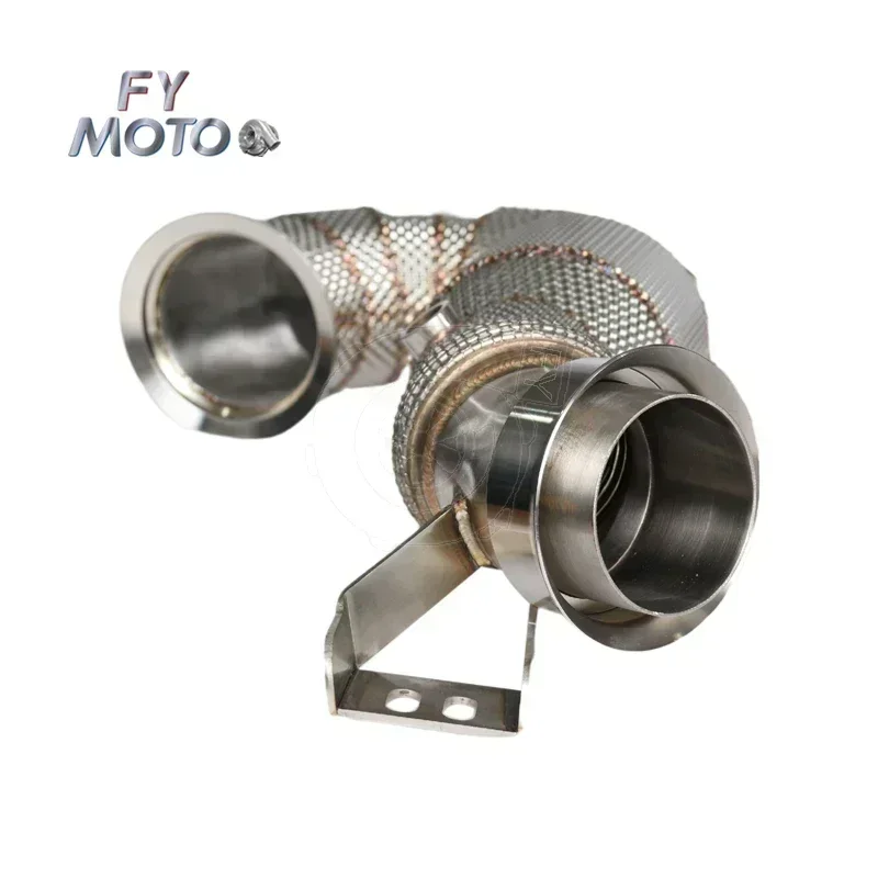 Catted Downpipe with heat shield for AMG GT43 GT50 GT53 GLE53 S450 S500 M256 3.0T