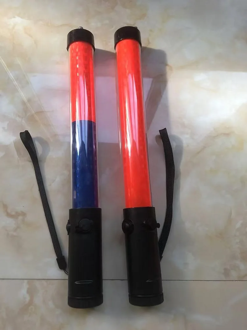 360mm Rechargeable Built-in Battery Waterproof LED PVC Road Traffic Rod Flash Light With Charger