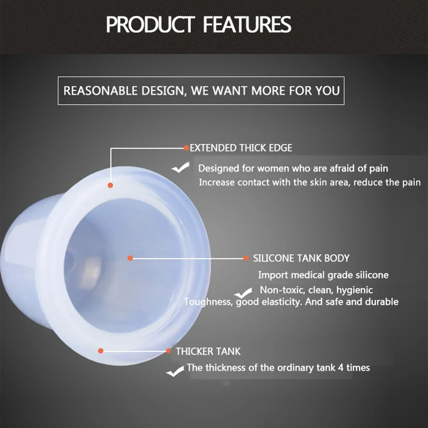 4pcs Suction Cups Silicone Vacuum therapy Vacuum Cans Vacuum Suction Cups Massage Body Cups Massage Jars Anti Cellulite Massager 4