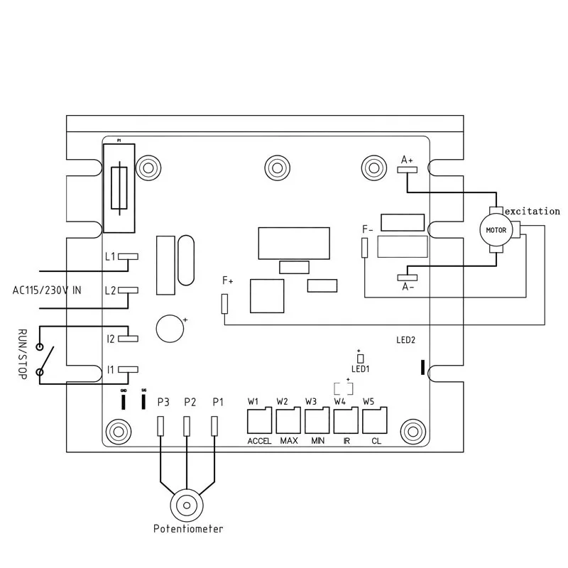 Factory good product DC Brushed Motor Driver 110V 500W 220V 750w 1000W 10A Brush Motors Controller   governor