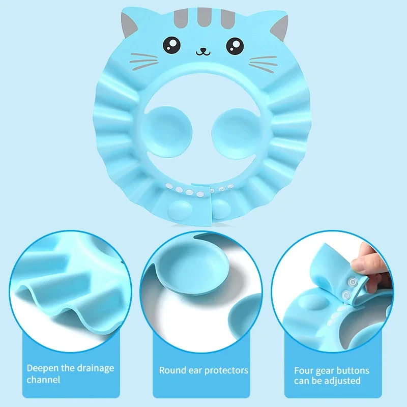 Baby Shower Soft Cap Adjustable Hair Wash Hat