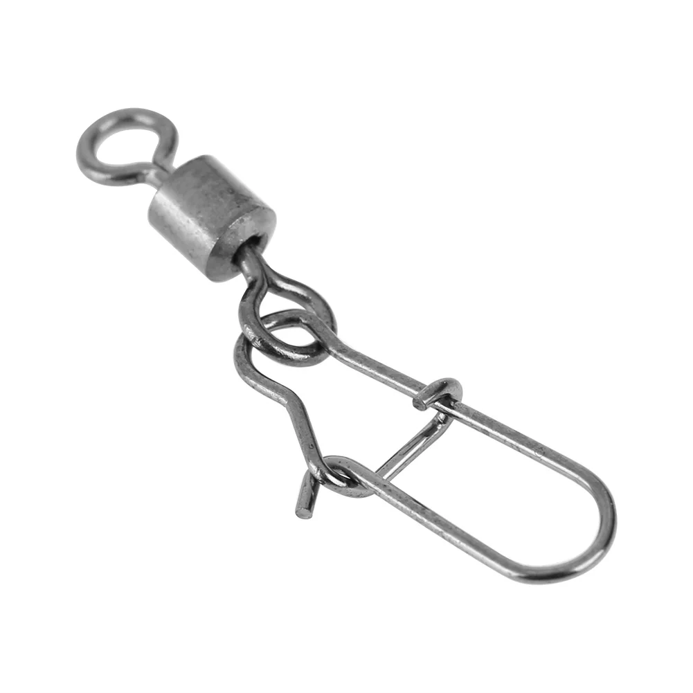 낚시 스위블 및 카라비너 낚시 후크 커넥터 핀 스위블, 금속 스냅 롤링 스위블, 잉어 낚시 액세서리, 100 개, 50 개