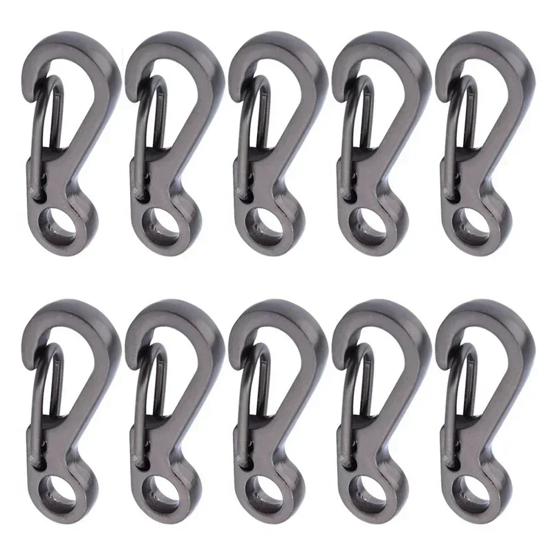 Mini Carabiner Paracord Tactical Gear Hooks Key Chain Camping EDC Survival Climbing SF Spring Backpack Clasps Keychain 10Pcs/lot