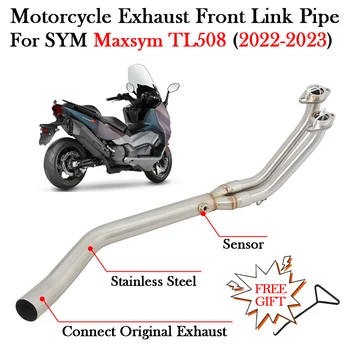 Slip On For SYM Maxsym TL508 TL 508 2022 2023 Motorcycle Exhaust System Modify Escape Connect Original Muffler Front Link Pipe