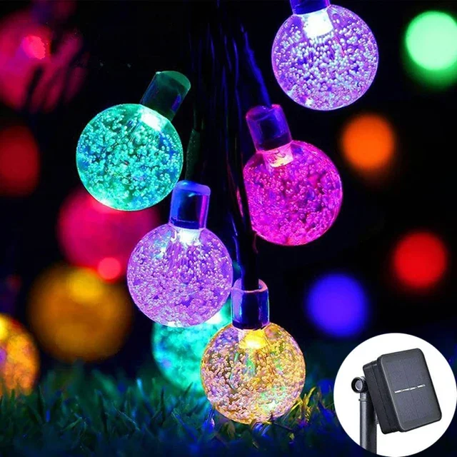 ตัวเลือกสินค้า ลูกโลกคริสตัล LED พลังงานแสงอาทิตย์ ตกแต่งสวน กลางแจ้ง