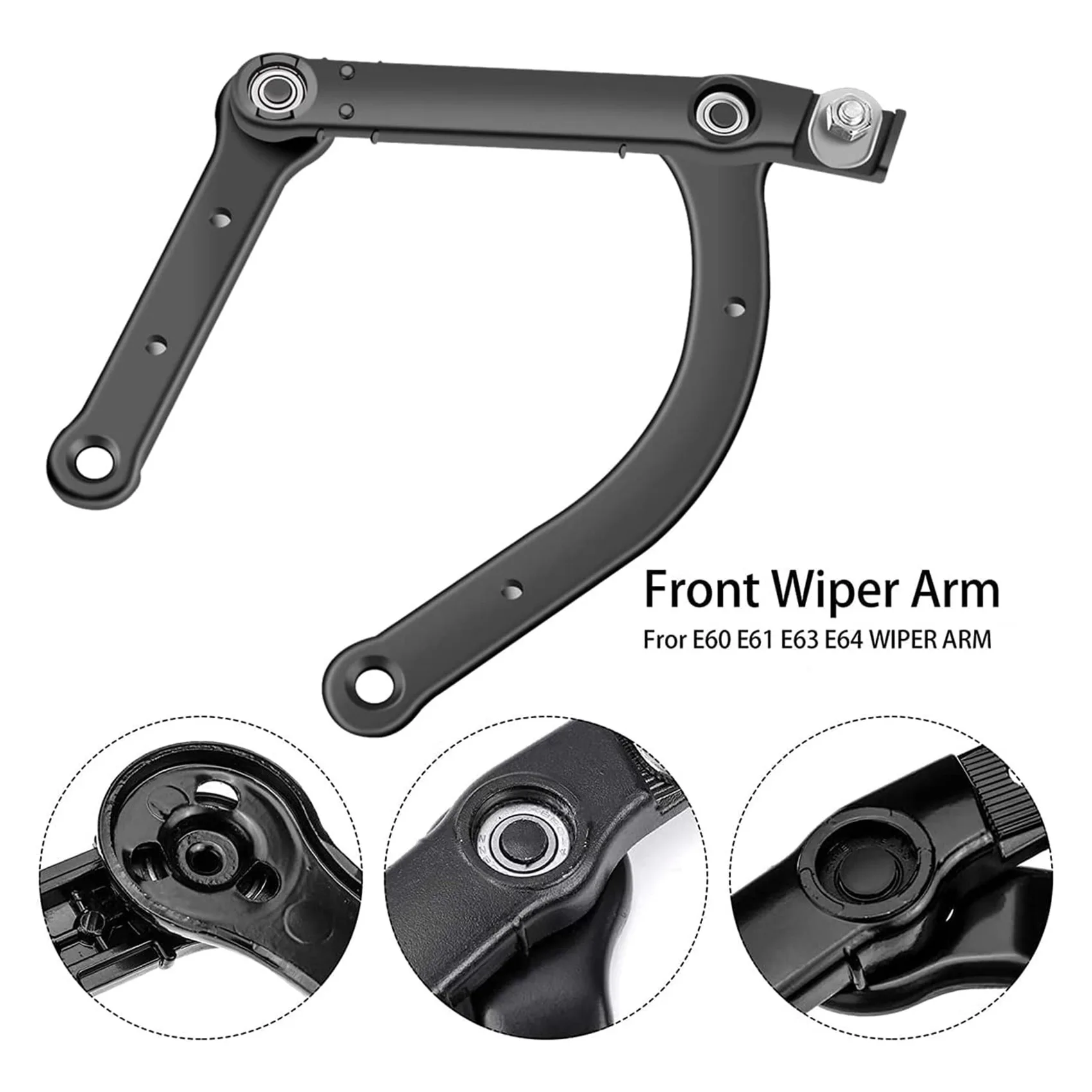 Car Front Right Windshield Wiper Arm LHD Front Wiper Arm for -BMW E60 E61 E63 E64 61617185366 Car Accessories