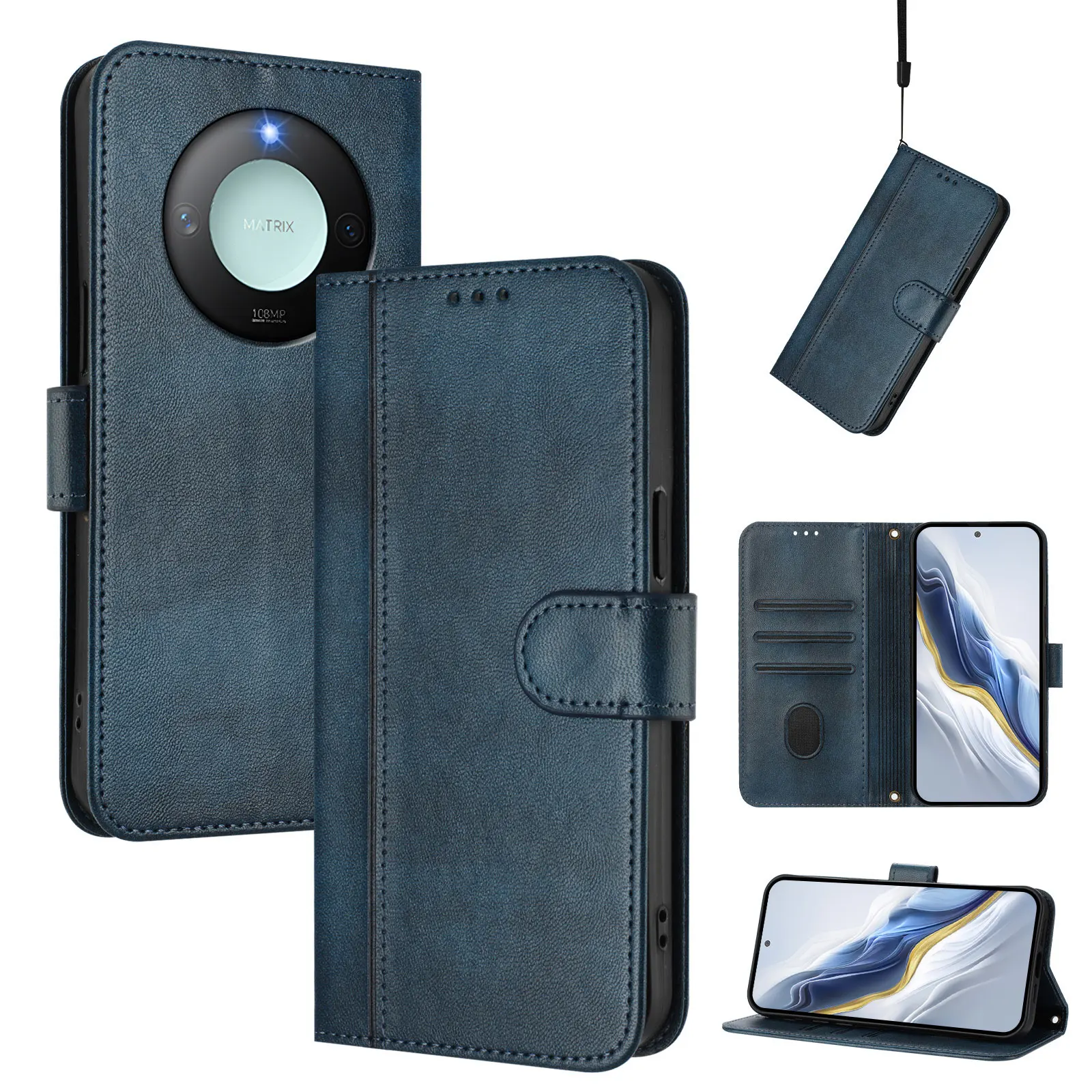 Premium Wallet Leather Flip Phone Case Cover