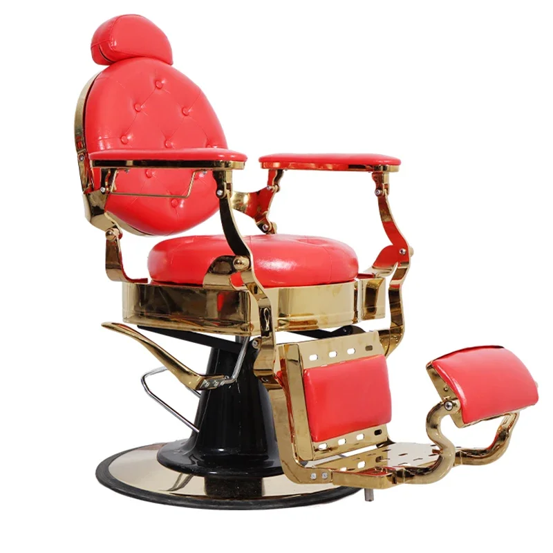 Pedicure Retro Barber Chair Grease Head Pavilion Shampoo Barber Chair Hair Salon Hair Salon Taburete Ruedas Saloon Furniture images - 6