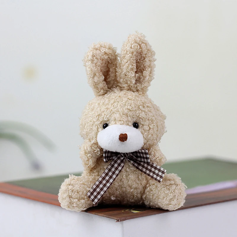 thumbnail image 1 of Kids Stuffed Animal Toys 11 Cm Soft Cute Rabbit Keychain Kawaii Plush Doll Backpack Pendant, 1 of 5