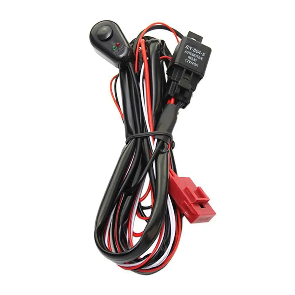 

Car Harness Kit 2 Meters/6.6ft 30A Car Accessories LED Work Light Relay Safety Blade Fuse Switch Practical To Use