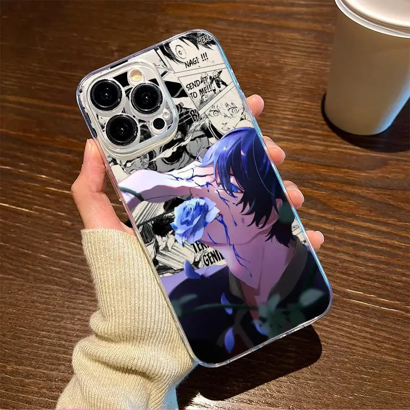 Blue Lock X Yoichi Isagi Cool Anime Transparent Phone Case