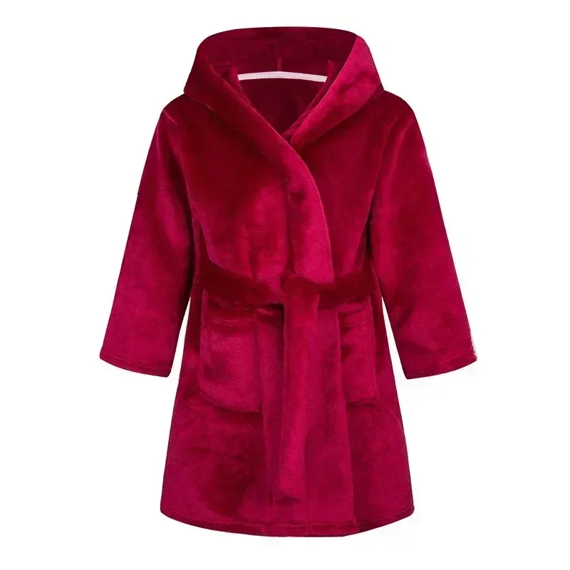 Autumn Winter Bathrobe Kids Sleepwear Robe Children Bath Robe Warm Soft Pajamas Girls Boys Teenage Flannel 2-14 Years kids bathrobe