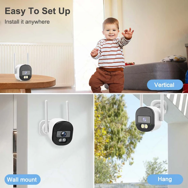 Tuya 4MP Bullet Security Camera 2.4G/5G WiFi 2K Outdoor Video Cameras SmartLife Mini CCTV Surveillance Camera Alexa Google Home 6