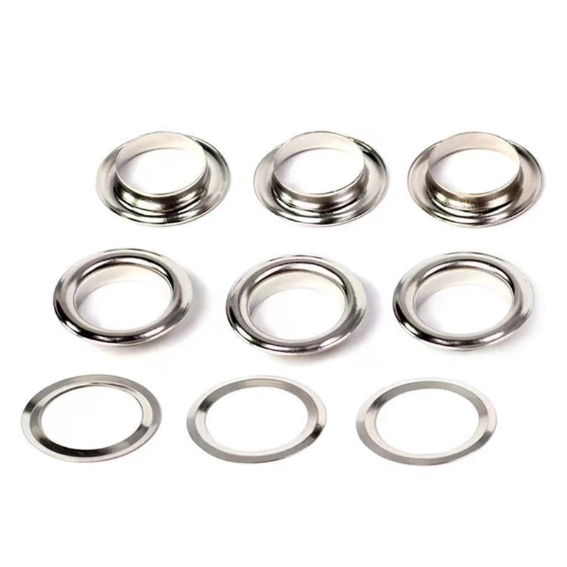 Eyelet Grommet With Washer Round Metal Rings For DIY Leathercraft Repair Shoes Bag Clothing Belt Hat Accessories 100 Sets 3-20mm eyelet grommet ring kit,eyelet grommet ring,grommet eyelet kit