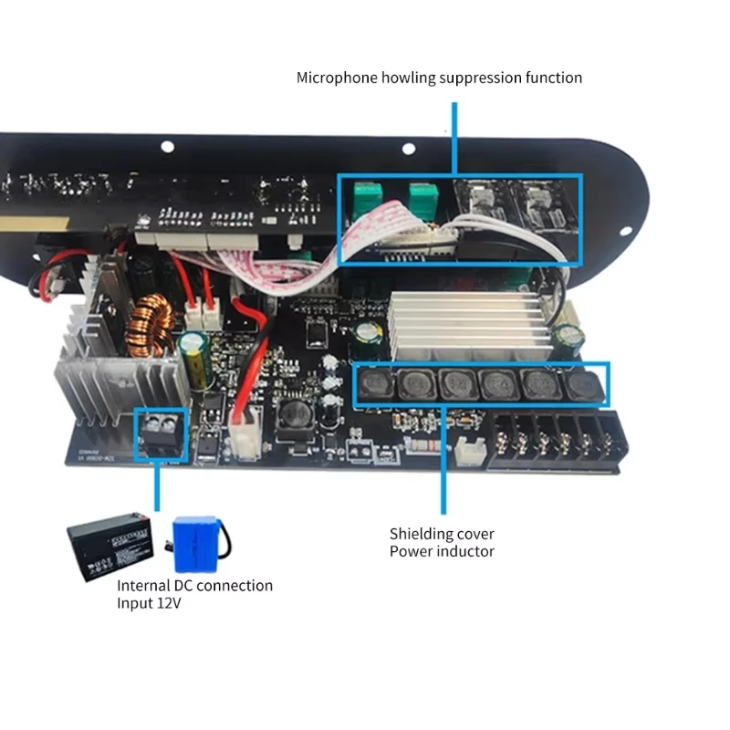 100W HiFi Bluetooth Amplifier Board D1000/D900/D100W/D20/D10 Bluetooth 5.0 Dual