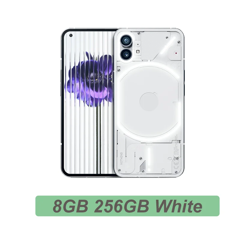 Nothing Phone (1) ホワイト 256GB Nothing Phone 1 A063 International 5G Smartphone, 256GB 8GB RAM