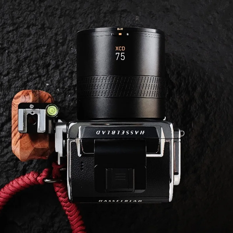 Hasselblad 907X 50C 100C 카메라 케이지용 손잡이가 있는 나무 그립 L-브래킷 플레이트