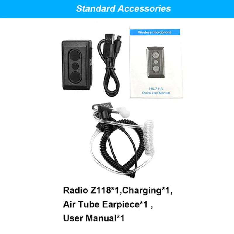Z118 Wireless PTT Switch for Zello POC Radio W8Pro Work with Android or iOS Phon